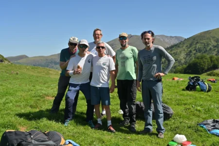 Un groupe de Volarem au Col d&rsquo;Agnes